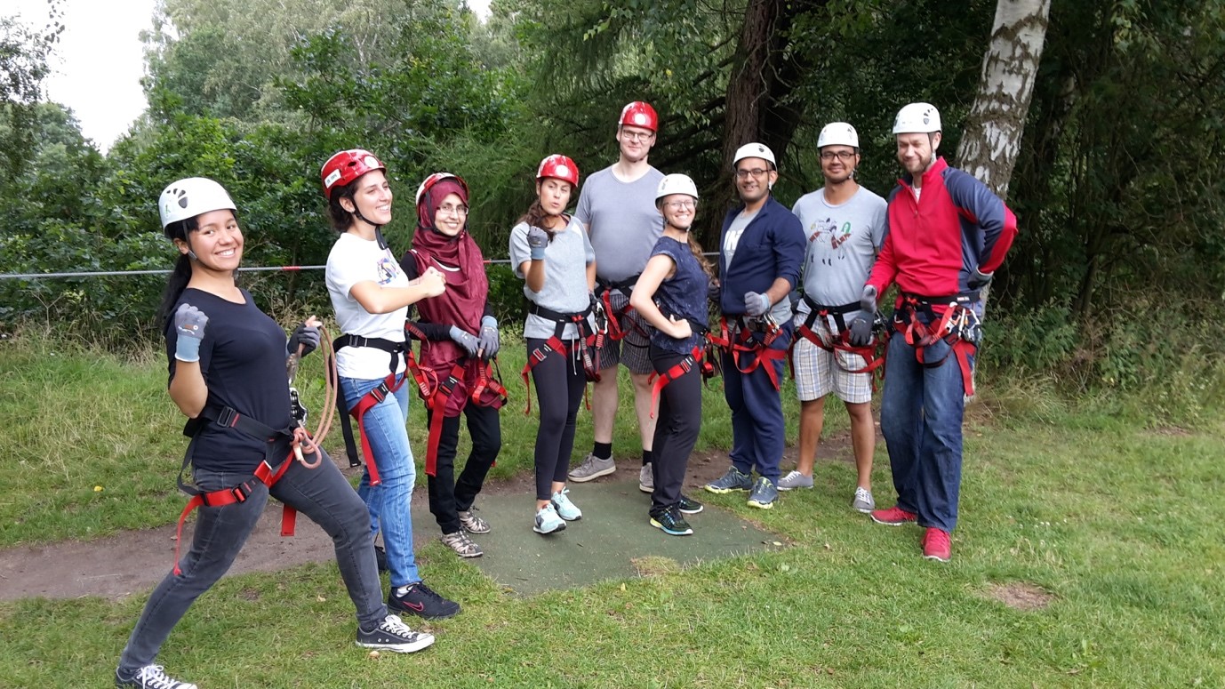 Andersen group in climbing outfit