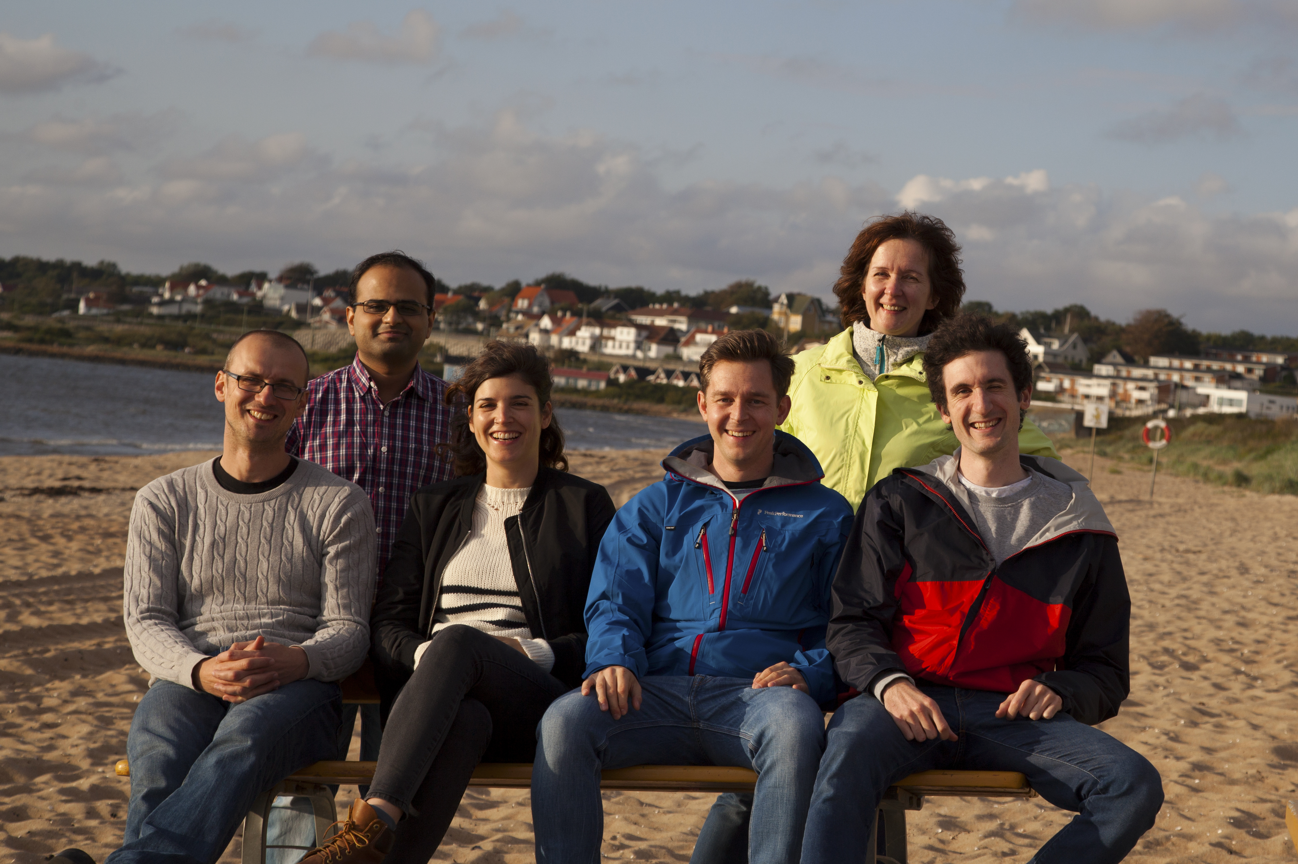 Image 12. Group photo on the beach: Kostya, Navneet, Berta, Ulrich, Irina and Sam.