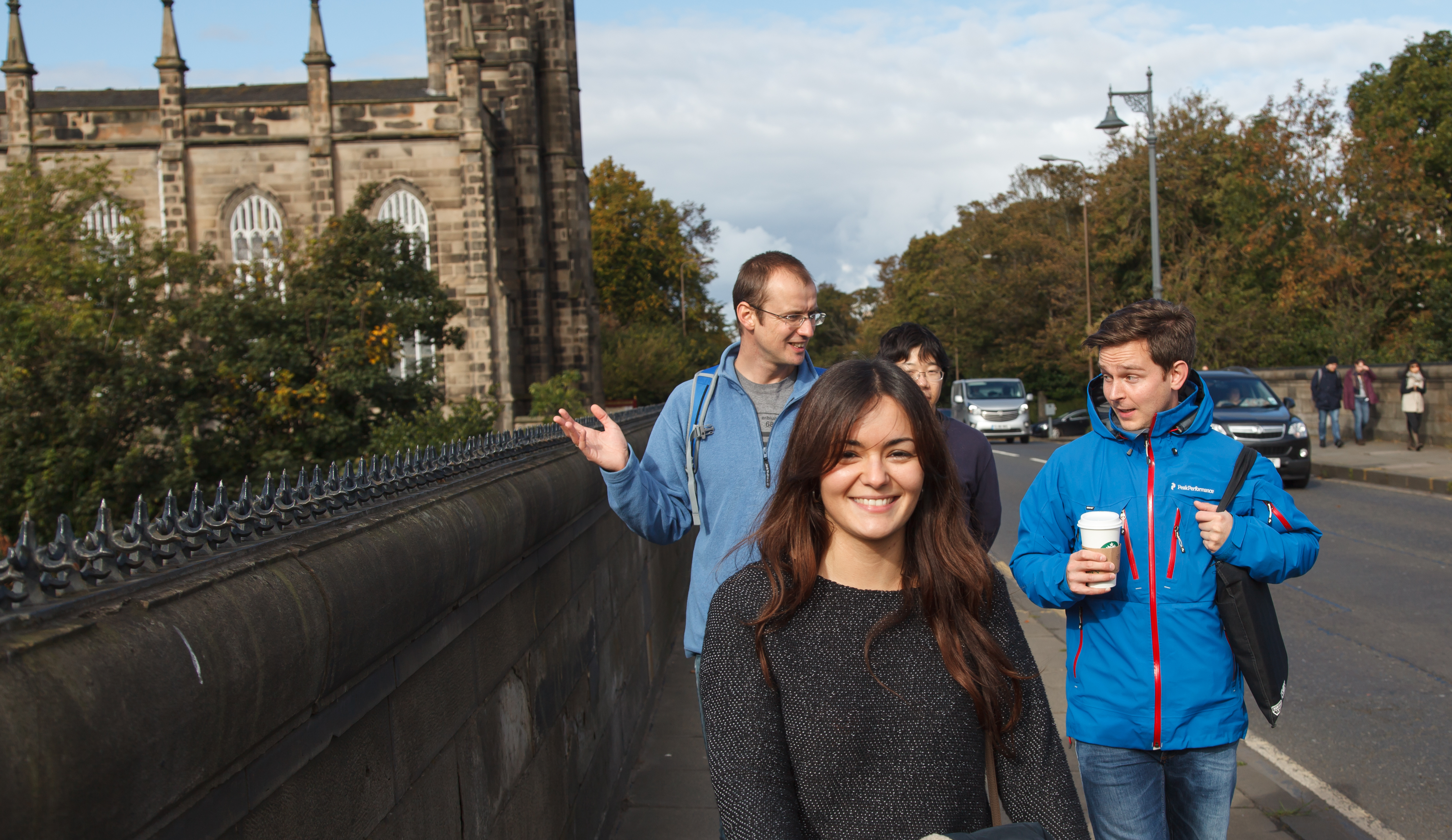 Image 18 Walking around Edinburgh. Maria, Konstantin, Tatsuro and Ulrich. 