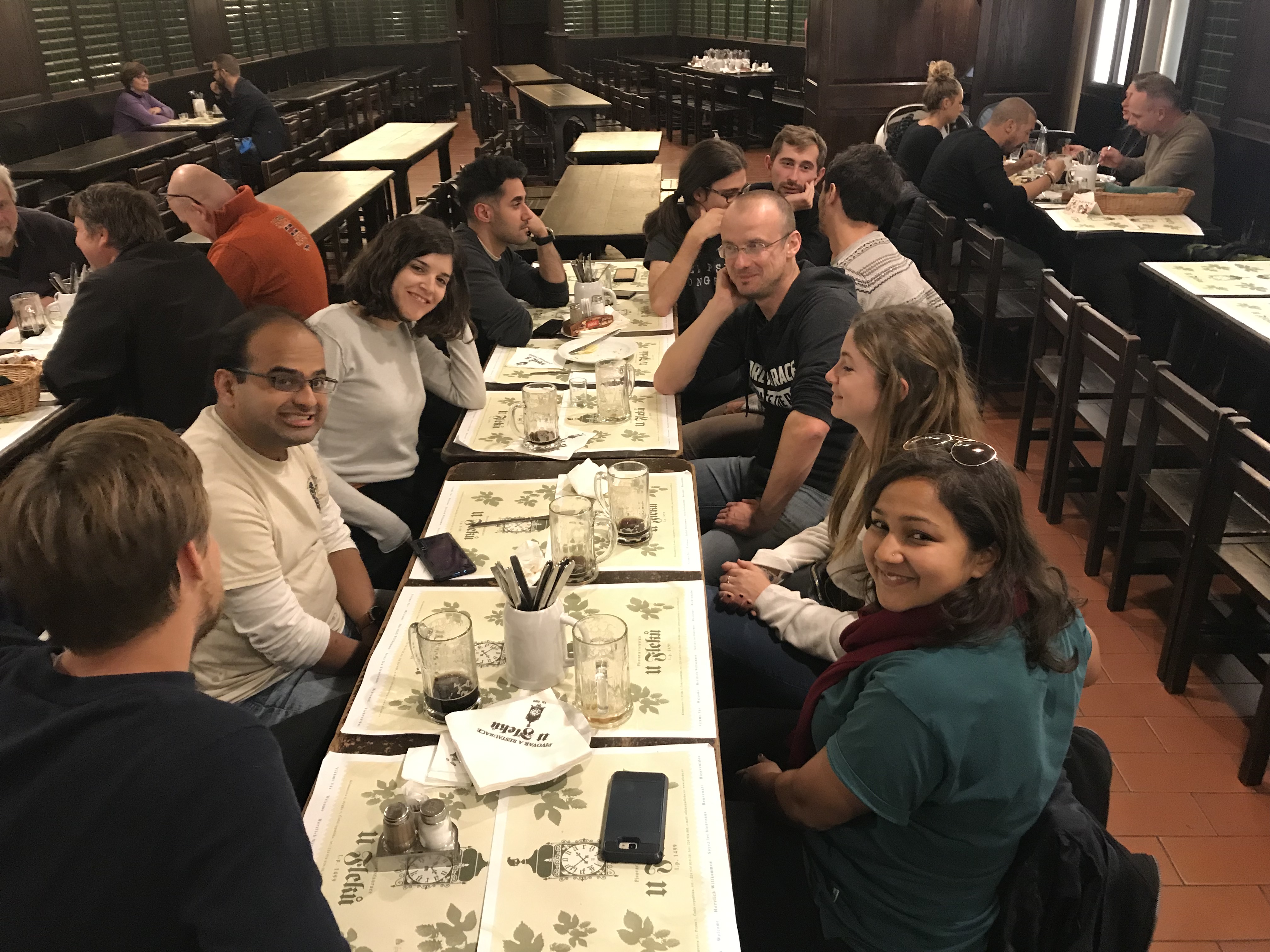 Image 17. Khodosevich group enjoying the dinner at  “U Fleku”.