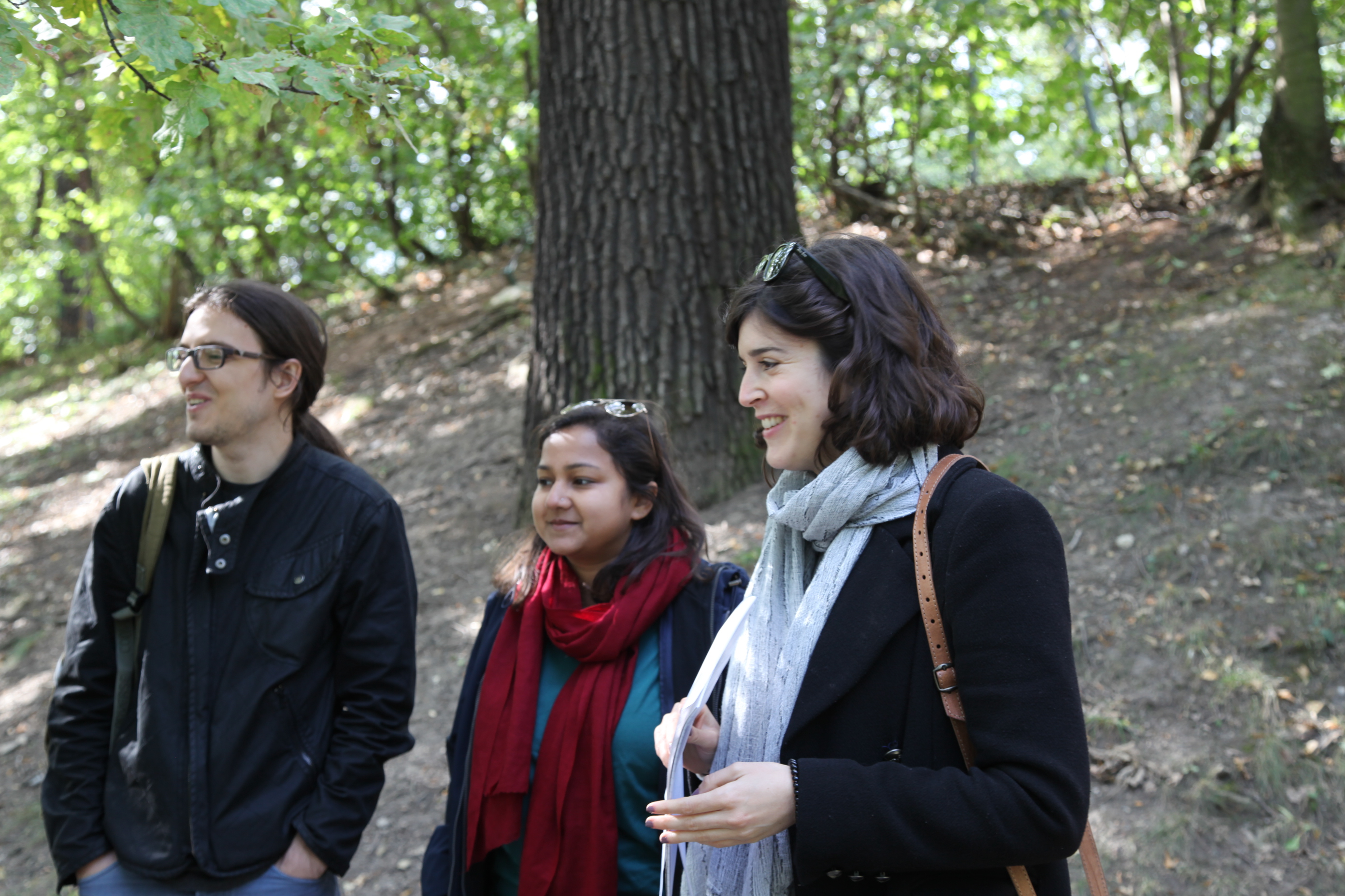 Image 21. Open air workshop. Norbert, Sushmita and Berta.