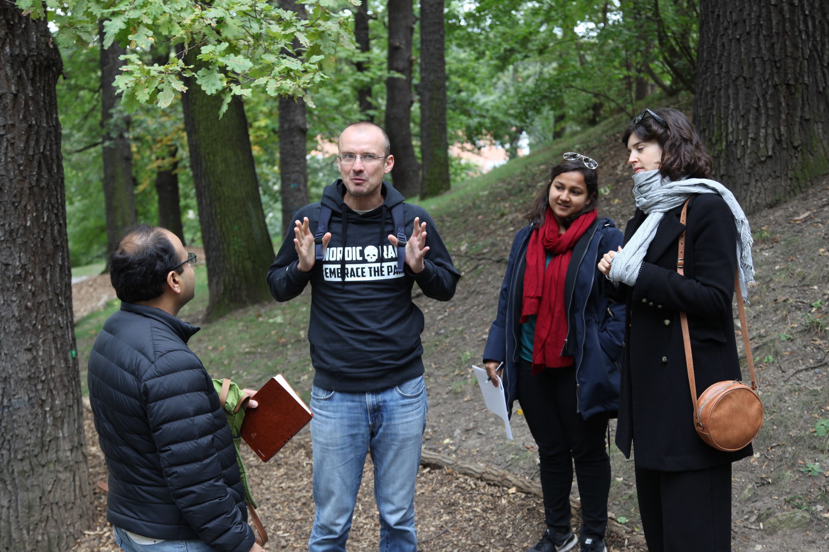 Image 30. Open air workshop. Members of Kostya’s team are puzzled. 