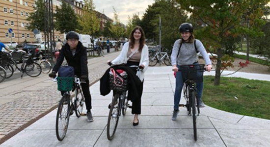 Duxin lab members with bikes